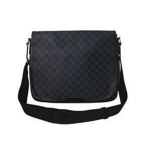 LOUIS VUITTON Daniel Shoulder Bag Damier Ebene Brown Graphite Black